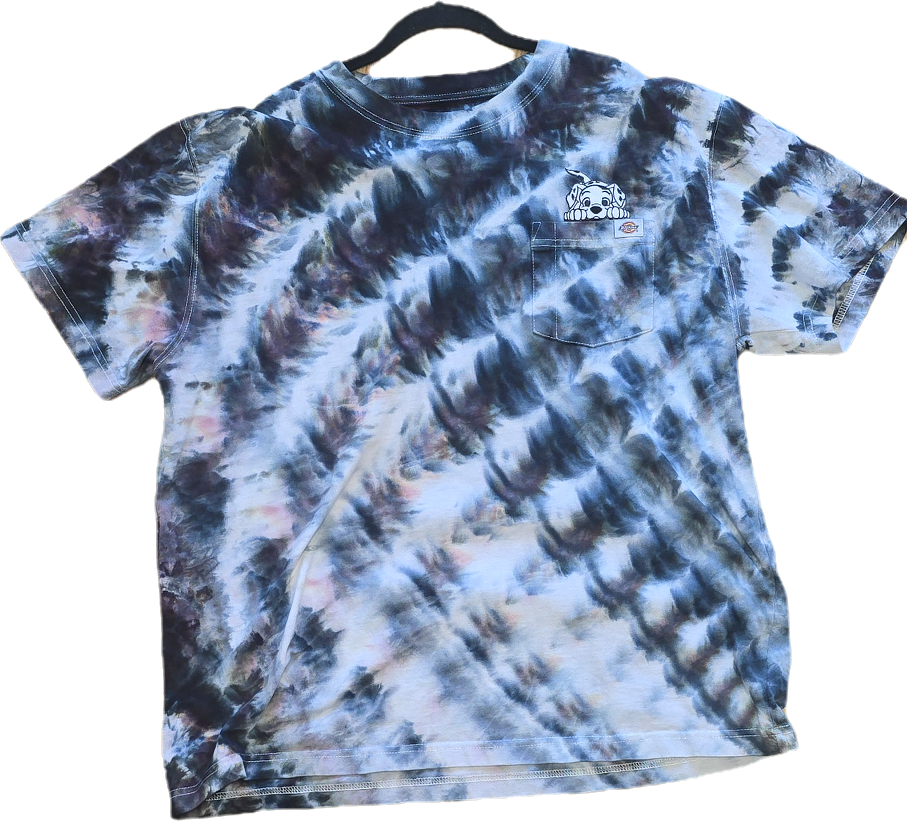 101 Dalmatians - Black, Blue and White Tie Dye Tee