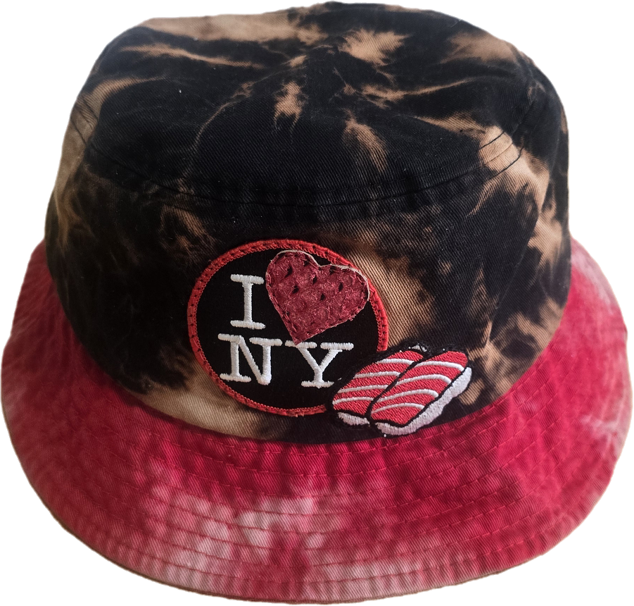 I Love New York Bucket Hat with Sushi Patch
