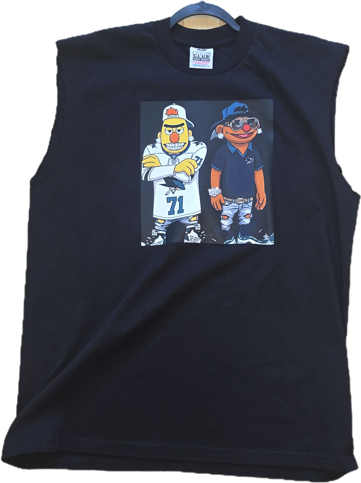 Sharks Gangster Sesame Street Cutoff Hoodie