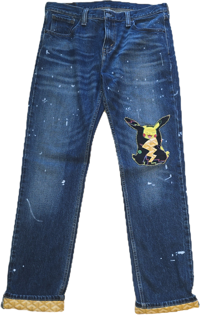 Pikachu Custom Jeans - Goyard Inspired