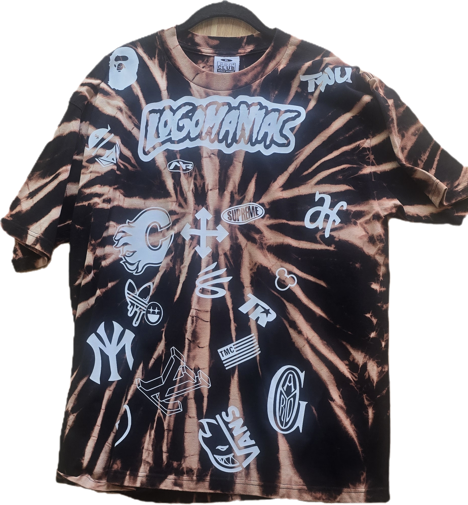 Black/Bleached Logo Maniac Tie-Dye