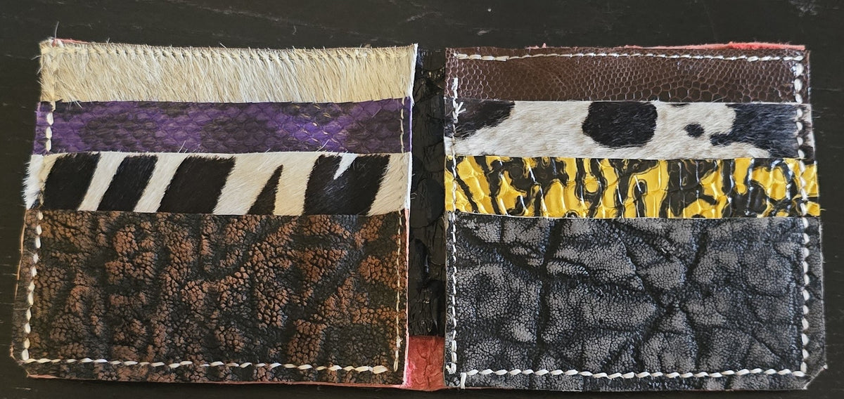 Red Ostrich Multi-Print Wallet