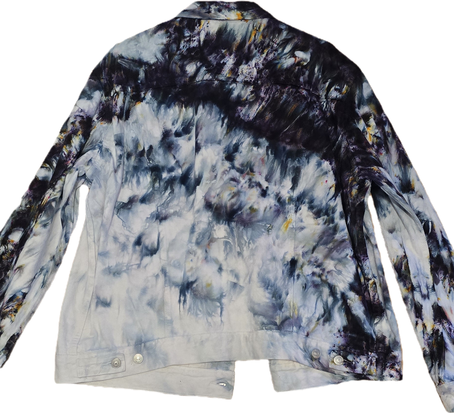 Black and White Tie Dye Levi's Jean Jacket